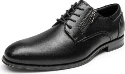 Produktbild von Herren Anzugschuhe Schnürhalbschuhe Klassischer Business Derby Oxford Hochzeit Schuhe, Schwarz, Größe:44