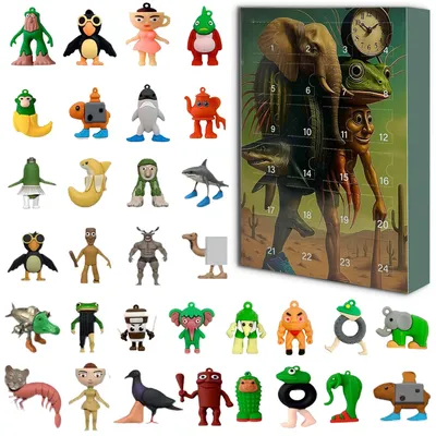 Adventskalender 24-tlg. mit mythischen Figuren, Kunststoff
