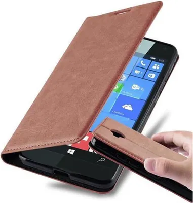 Immagine prodotto di Cadorabo cover per Nokia Lumia 650 cover protettiva in marrone custodia per cellulare cover chiusura magnetica