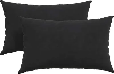 Obrázok produktu pre vidaXL Vankúše na pohovku, 2 ks, čierne, 50 x 30 cm, manšestr