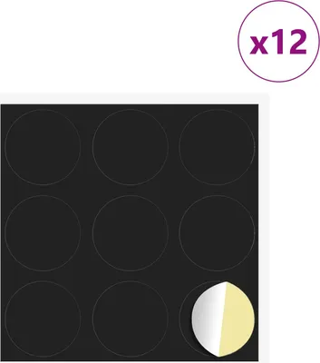 Zdjęcie produktu dla Okładka Śrubowa Samoprzylepna 12 pcs Czarny Ø 20 x 0,5 mm