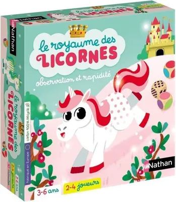 Immagine prodotto di Gioco di società Einhorn Königreich, gioco per famiglie con bambini, 2-4 giocatori, 3-6 anni, gioco di osservazione e reazione