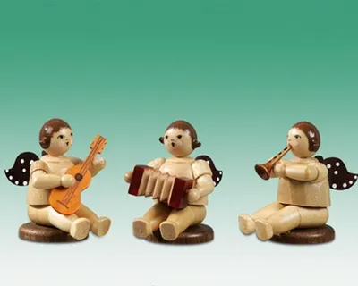 Produktbild von Holzfigur Musikantenengel 3tlg.