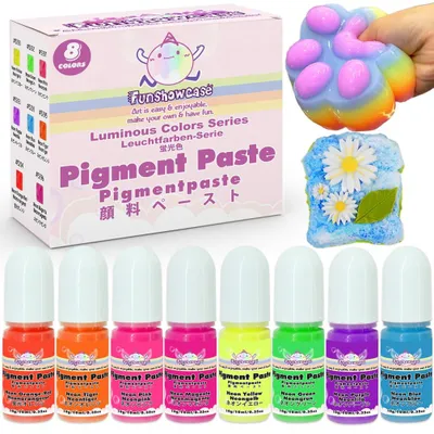 Silikon-Pigmentpaste 8 Neonfarben, je 10 ml, für Squishy-Gel