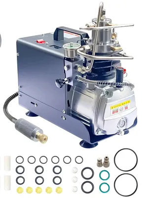 Immagine prodotto di Compressore elettrico ad alta pressione con raffreddamento a acqua e ad aria, fino a 300 bar, per bombole d'aria