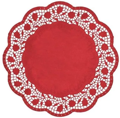 Produktbild von Kuchenformen - Rund - Torte- Dekoration - Torteunterseite - Ø 36 cm - Farbe: Rot - 30 Stück - Herkunft: Deutschland