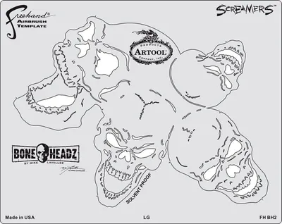 artool - Bone Headz Schablonen-Set ,,Screamers' 200 469