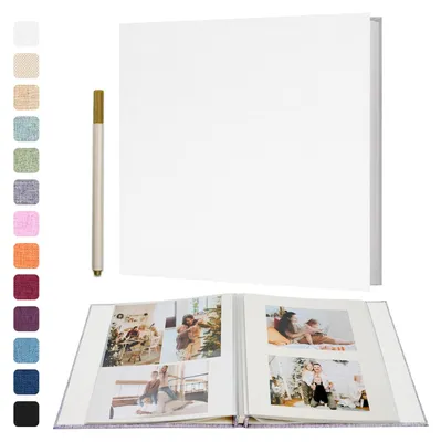 Selbstklebendes Fotoalbum 28x27 cm, 40 Seiten, Leinen