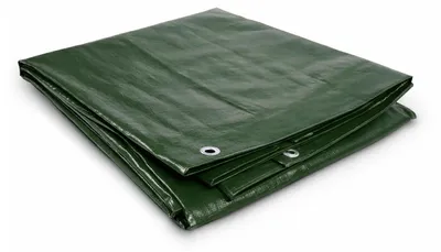 Produktbild von 1x PolyTarp PE Holzabdeckplane Schutzplane 1,5 x 6m grün reißfest wasserdicht 210g/m²