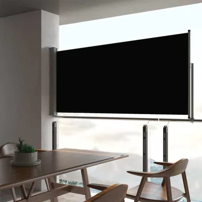 Obrázek produktu pro 2025 cloris Výsuvná boční markýza 60×300 cm černá - Slunečníky výprodej2576693 1balík
