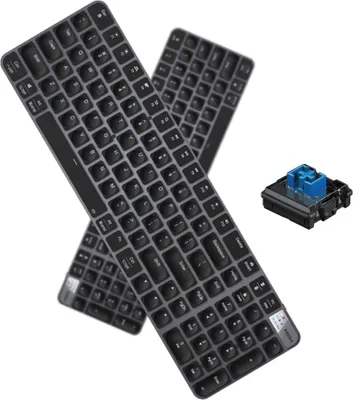 Obrázek produktu pro MIIIW K10 Bezdrátová klávesnice 2.4G 102 kláves BT Mechanická klávesnice s podsvícením Ultratenká dobíjecí klávesnice pro počítač/PC/Laptop