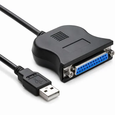 Produktbild von C33 USB 2.0 Parallel Druckerkabel Adapter LPT 25-Pin SUB-D Buchse weiblich für Drucker Scanner PC Notebook Windows Plug and Play Datenkabel Verbindung