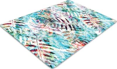 Produktbild von Stuhlunterlage Bürostuhlunterlage 120 cm x 90 cm Bodenmatte Bürostuhlunterlage - Blattabdrücke