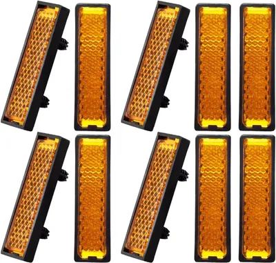 Produktbild von 10 Stück Fahrradpedal-Reflektoren, Sicherheitswarnungen für die Nacht, Katzenaugen, für Standard-Fahrradpedale