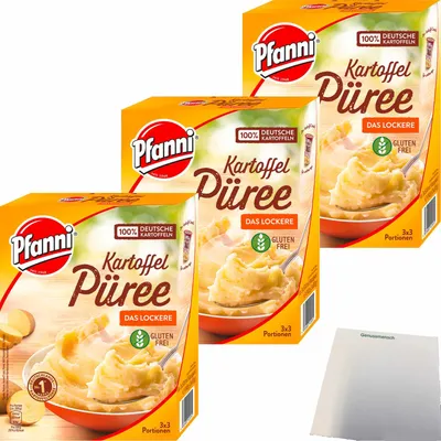 Produktbild von Pfanni Kartoffel Püree Das Lockere 3er Pack (3x240g Packung) + usy Block
