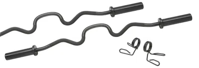 Produktbild von Professionelle SZ-Hantelstange mit Federverriegelungen für Bizeps und Trizeps