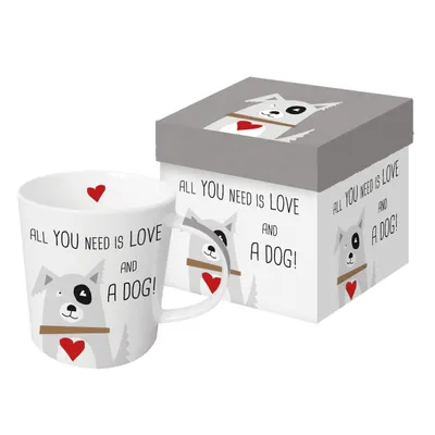 Produktbild von PPD Trend Mug Love and Dog, in Geschenkbox, Tasse, Teetasse, Kaffee Becher, 350 ml, 603422