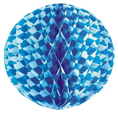 Produktbild von 40x Wabenball Ø 30 cm "Bayrisch Blau" schwer entflammbar