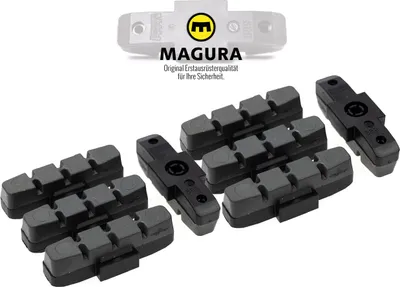 Produktbild von 4 Paar MAGURA Original Brems Beläge Gummi hydraulische Felgenbremse HS11 22 24 33 66 grau
