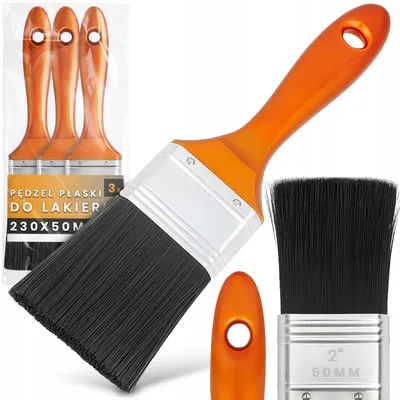 Produktbild von TRCR Flachpinsel 50 mm Lackierpinsel Malerpinsel 3 Stück