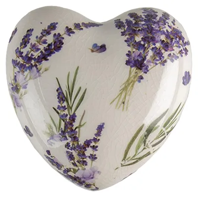Image de Clayre & Eef Décoration 8x8x4 cm Violet Vert Céramique Lavande