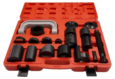 Produktbild von Kugelgelenk-Pressewerkzeug-Set, 22-teilig, Hochfester Stahl, Mehrgrößen-Adapter, Geeignet für 2WD- und 4WD-Fahrzeuge, Benutzerfreundliches Design