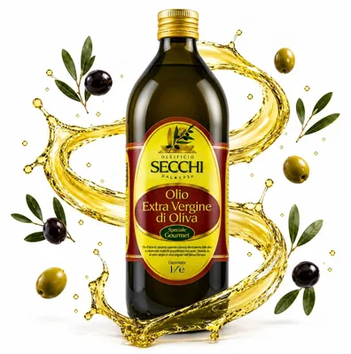 Image de Huile d'olive extra vierge italienne « Speciale Gourmet » Secchi, 1 l