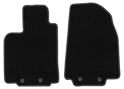 Produktbild von Velours-Fußmatten Vorne für Mazda CX-9 I 2006-2015 (SUV) – 2-tlg, Schwarz, passgenau – Wielganizator BASIC