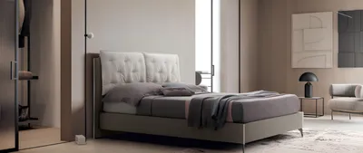 Produktbild von Designer Bett Schlafzimmer Betten Textil Hotel Luxus Polster Sitz Stoff Italien