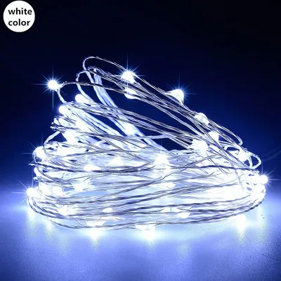Zdjęcie produktu dla Lampki choinkowe LED MasterLED 10m - 100 LED - 6500K zimna biel - zasilanie bateryjne - dekoracja wnętrz - 2 tryby - promienne oświetlenie zimowe