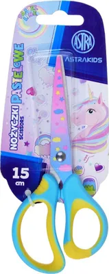 Immagine prodotto di Forbici ergonomiche 15cm in blister Linea Unicorno Pastello Astra
