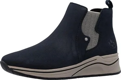 Produktbild von Rieker Damenschuhe Stiefel Stiefelette Blau Freizeit, Schuhgröße:39 EU