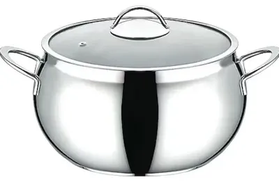 Image de Cocotte profonde OMS Cookware induction 24 x 14 cm en inox 18/10 argent
