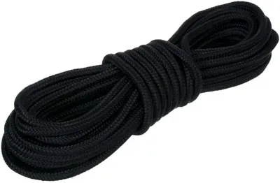 Produktbild von Polypropylen-Seil Textilseil Leine Schnur - Geflochtenes Seil mit einer Traglast von bis zu 2440 N - 5 mm in Schwarz - 10 Meter