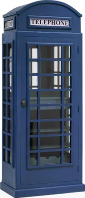 Produktbild von Barschrank Telefonzelle Blau
