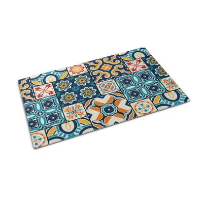 Obrázek produktu pro Rohožka před dveře - Podložka na zachytávání nečistot- Protiskluzová vnitřní venkovní rohožka - 60x40 cm - Azulejo