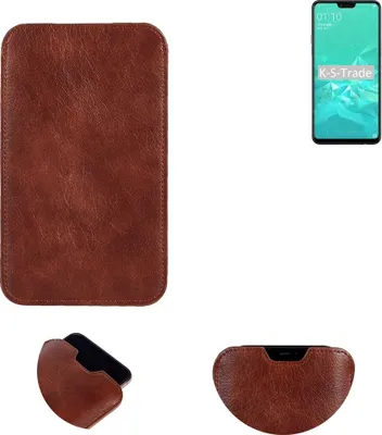Produktbild von K-S-Trade Schutzhülle Handyhülle kompatibel mit Oppo A3 Handytasche Kunstleder Sleeve in braun