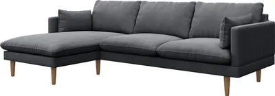 Produktbild von home24 Ecksofa mit Longchair - Webstoff