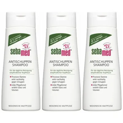 Produktbild von 3 x Sebamed Anti-Schuppen-Shampoo 200ml Flasche