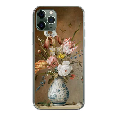 Produktbild von MuchoWow® Handyhülle Schutzhülle Hülle für iPhone 11 Pro Stilleben mit Blumen - Balthasar van der Ast - Alte Meister Silikon Softcase Handy Hülle - Handy