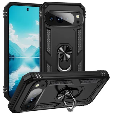 Produktbild von Ringhalter Handyhülle für Google Pixel 11 / 11 Pro Armor Stoßschutz Schwarz