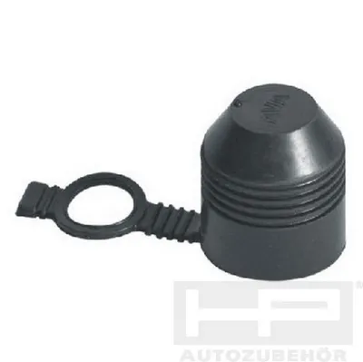 Produktbild von HP Autozubehör Kupplungkappe Mit Ring, Schwarz, Gummi, 80 g