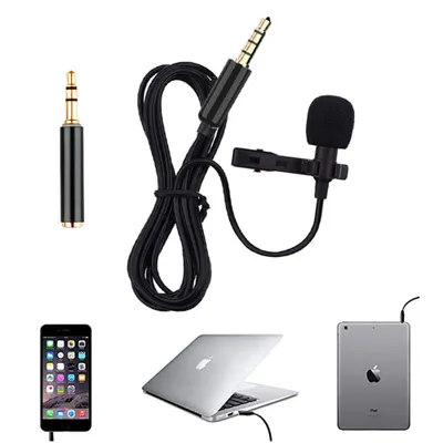 Produktbild von P85C Lavalier Mikrofon Ansteckmikrofon für 3.5mm Handy PC mit Einfacher Clip