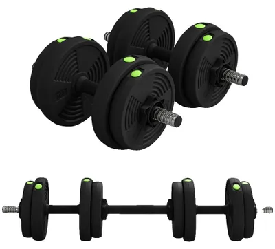 Produktbild von Verstellbares Kurzhantelset, Vielseitiger Gewichtsbereich, Bodenfreundliches Design, 15kg 2 in 1