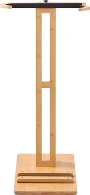 Immagine prodotto di SucceBuy Supporto verticale in legno per tavole da surf (regolabile da 370 a 665 mm), organizzatore indipendente per tavole con imbottitura in sughero, adatto per wakeboard, snowboard e kiteboard