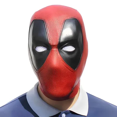 Zdjęcie produktu dla Maska na twarz Deadpool przebieranie cosplay elastyczna maska z materiału do stroju superbohatera Dead pool