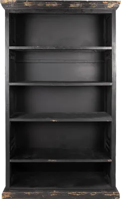Produktbild von Clayre & Eef Bücherregal mit Verstellbaren Einlegeböden 116x36x195 cm Schwarz Holz