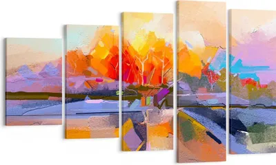 Produktbild von Bild auf Leinwand - Leinwandbild - Abstraktion modern - 100x60cm - Wand Bild - Wanddeko - Leinwanddruck - Bilder - Kunstdruck - Wanddekoration - Leinwand bilder - Wandkunst - EG100x60-4097