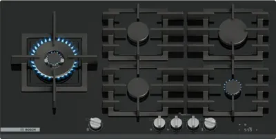 Produktbild von Bosch Gaskochfeld Serie 8 5 Zonen 12500W Schwarz - PRS9A6H40