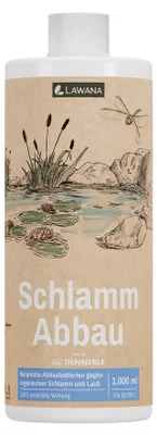 Produktbild von Lawana Schlamm Abbau, 1 Liter - Natürliche Abbaubakterien gegen organischen Schlamm und Laub